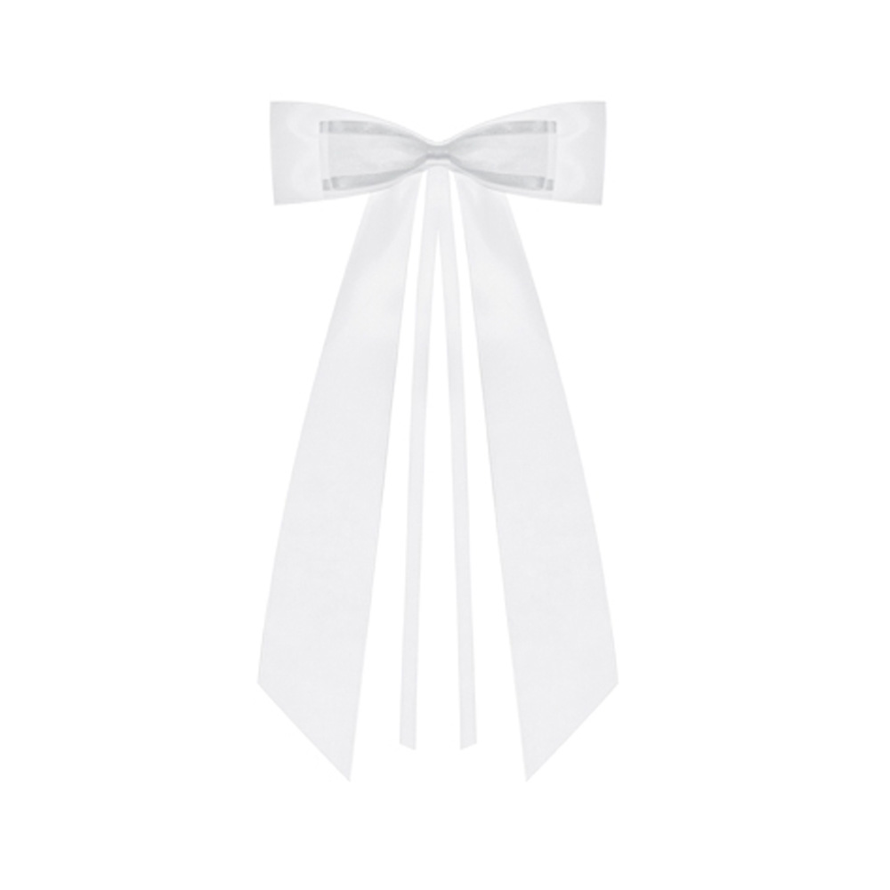 Weiße Hochzeitsschleife für die Autotüre