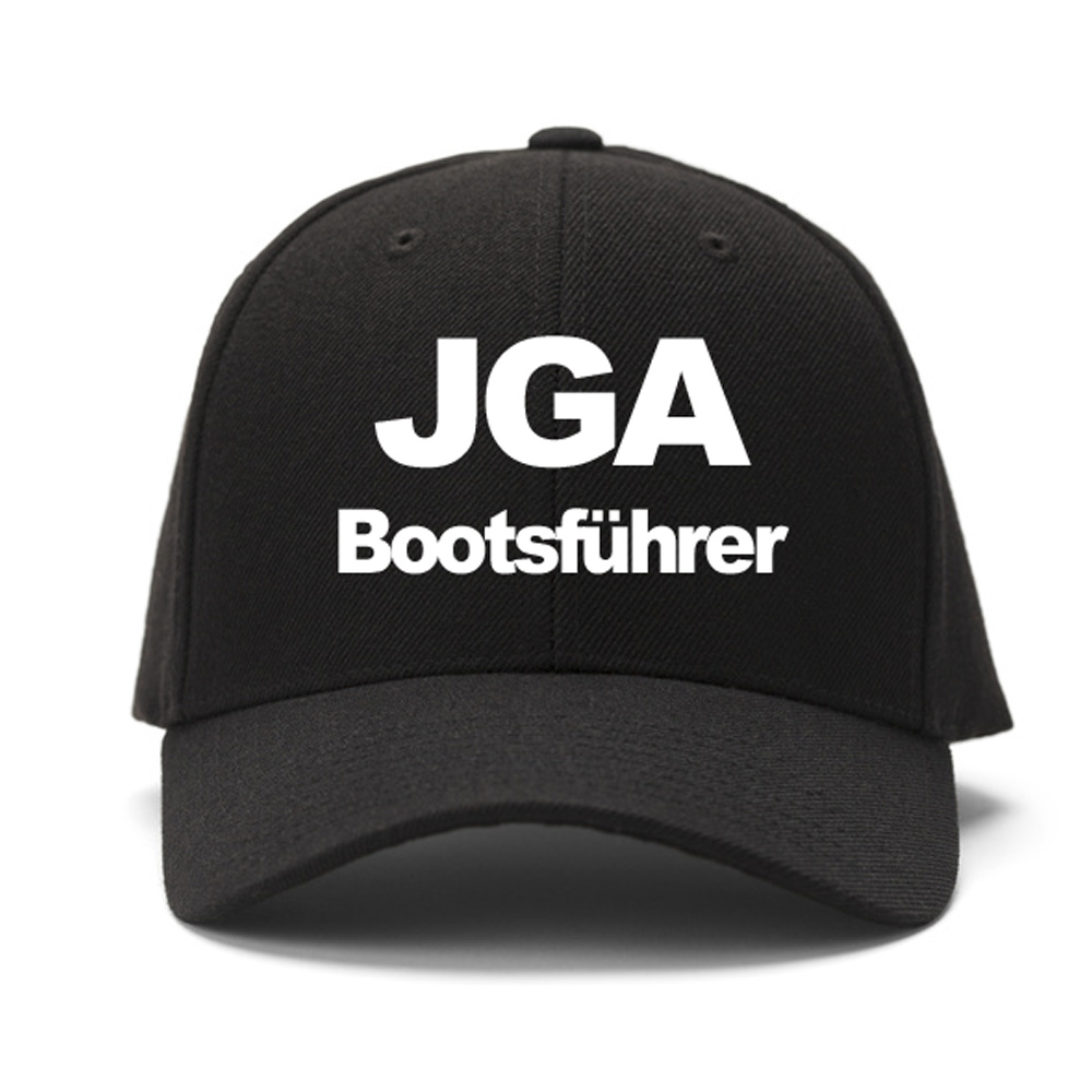 JGA-Bootsführer-Cap für den Junggesellenabschied auf dem Wasser