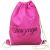 Pinkfarbener Rucksack mit Trauzeugin-Aufdruck und Herzen