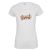 JGA-Shirt im Brush-Design - Weiss-Blush mit Braut-Schriftzug