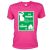 Pinkes JGA Fussball-Shirt - Der Runde muss ins Eckige-Aufdruck