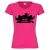 Pinkfarbenes Frauen-JGA T-Shirt mit Bride Patrol-Logo