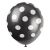 Schwarzer Luftballon mit weißen Punkten