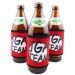 Roter Bierflaschen-Kühler mit JGA-Team-Motiv - Helles