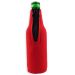 Roter Bierflaschen-Kühler mit Reißverschluss und Prost-Motiv - Rückseite