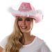 Rosa Cowgirl-Hut mit Tiara und Federn