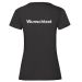 Schwarzes Damenshirt mit persönlichem Wunschtext auf dem Rücken