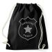 Schwarzer Rucksack mit Cop Badge für Polizeikostüme