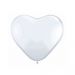 Weißer Luftballon in Herzform