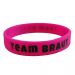 Pinkfarbenes Silikon-Armband mit Team Braut-Schriftzug