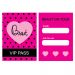 Junggesellinnenabschied Braut-Pass - Pink mit Herz und Pünktchen