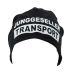 Schwarze Beanie-Mütze mit Junggesellen Transport-Logo