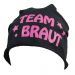 Schwarze Beanie-Mütze mit Team Braut-Schriftzug und Sternen