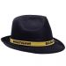Schwarzer Hut mit goldfarbenem Bräutigam-Hutband