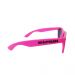 Pinkfarbene Sonnenbrille mit Bräutigam-Schriftzug