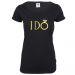 JGA Braut-Shirt "I DO" - Schwarz