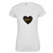 Weisses Junggesellinnenabschied-Shirt mit schwarzem Braut-Herz
