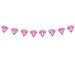 Pinkfarbene Bridal Shower Deko-Girlande im Diamanten-Design