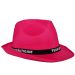 Pinkfarbener  JGA Gangster-Hut mit Team Bräutigam-Hutband
