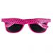 Pinkfarbene Fun-Sonnenbrille im Pünkchen-Design
