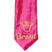 Goldfarbenes Team Braut-Motiv auf pinkfarbenem Schlips
