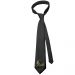 Schwarze JGA Braut-Krawatte mit goldfarbenem Aufdruck

