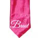 JGA-Krawatte Braut - Pink mit Herzen