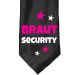 JGA Braut Security-Motiv auf schwarzer Damen-Krawatte