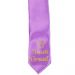 Flieder-farbene JGA Krawatte mit goldfarbenem Team Braut Aufdruck