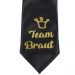 Goldfarbener Team Braut Aufdruck auf schwarzer Krawatte