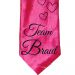 Team Braut Motiv mit Herzen auf pinkfarbener Damen-Krawatte