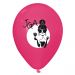 Pinkfarbene JGA Luftballons mit Dolly-Braut Motiv
