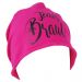 Pinkfarbene JGA Beanie-Mütze mit schwarzem Team Braut-Schriftzug