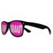 Rasterbrille "Team Braut" - Schwarz-Pink