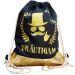 Schwarzer JGA Bräutigam-Rucksack mit goldfarbenem Aufdruck