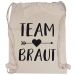 Rucksack "Team Braut" - Pfeil - Naturfarben