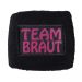 JGA-Schweißarmband mit Team-Braut-Motiv in Schwarz