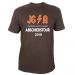 Braunes Männer JGA-Shirt mit Hard Rock Abschiedstour-Motiv
