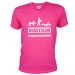 Pinkes Bräutigam T-Shirt mit Saufschild-Aufdruck

