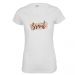JGA-Shirt im Brush-Design - Weiss-Blush mit Braut-Schriftzug