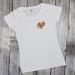T-Shirt "Braut" - BRUSTLOGO - Heart - Kupfer-Weiß