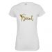 Weisses Junggesellinnenabschied T-Shirt mit Braut Engel-Motiv