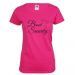 Pinkfarbenes JGA Braut Security Shirt mit Herzen
