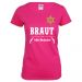 Pinkfarbenes Braut T-Shirt im Western-Design für den JGA