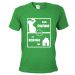 Grünes JGA Fußball-Shirt - Der Runde muss ins Eckige-Aufdruck
