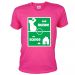 Pinkes JGA Fußball-Shirt - Der Runde muss ins Eckige-Aufdruck