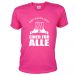 Pinkfarbenes Bräutigam JGA-Shirt mit Einer für Alle-Motiv