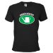 Schwarzes T-Shirt mit Green Keeper-Aufdruck im Superhelden-Stil