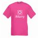 Pinkfarbenes JGA-Männer-Shirt mit iMarry-Motiv