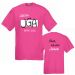 Pinkes Herren-JGA-Shirt mit Namen des Bräutigams - Vorder- und Rückseite